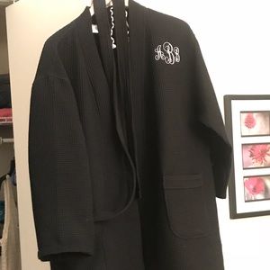Black Quilted Robe